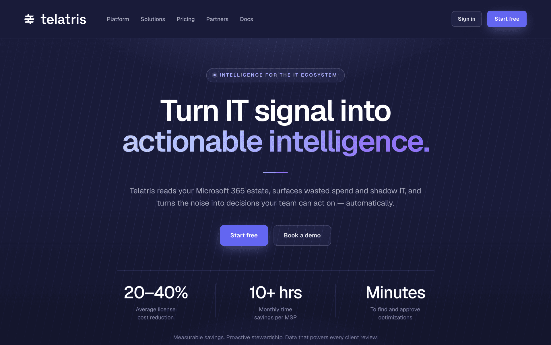 Stealth AI startup marketing website